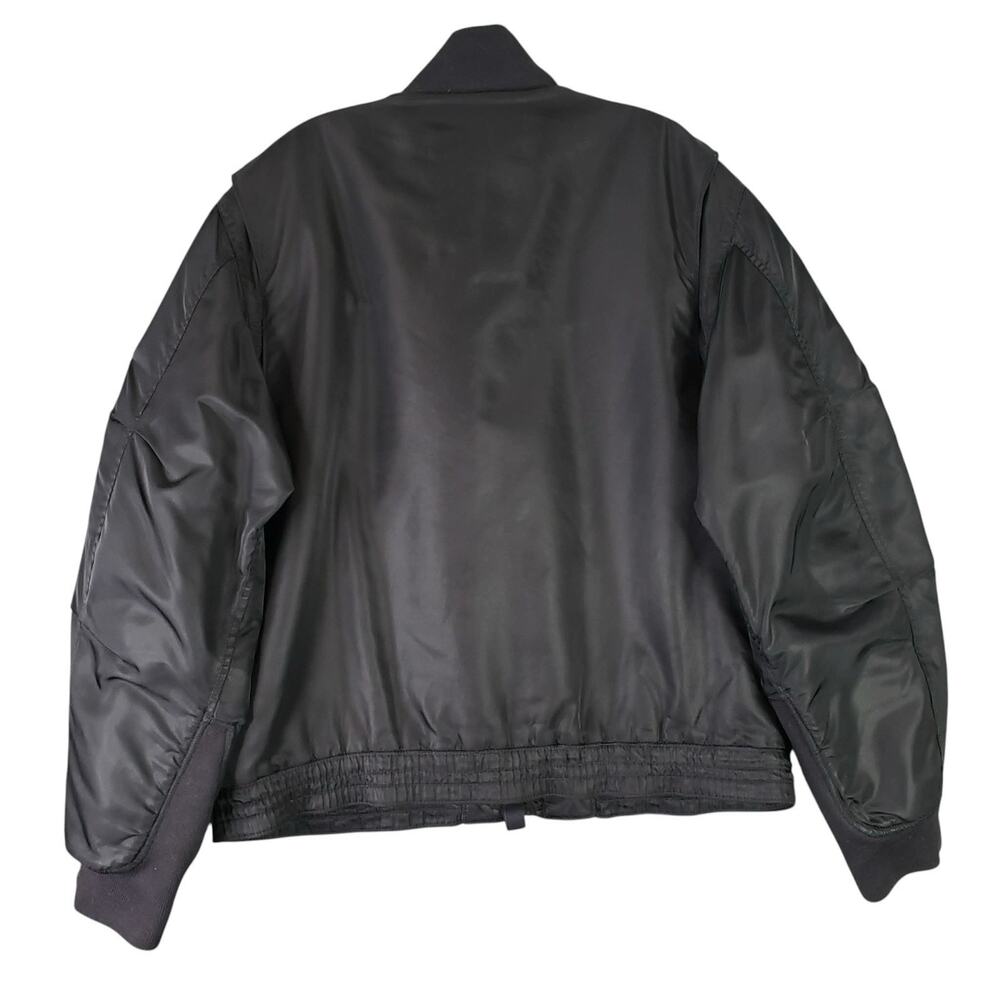 Polo Ralph Lauren Military Surplus Bomber Jacket Pilot Black Mens Large L Zip - Picture 3 of 9